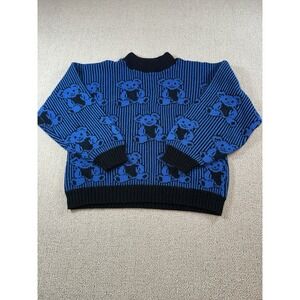 Vintage Adele Knitwear Women's Sweater Teddy Bear Pullover 1980s 80s